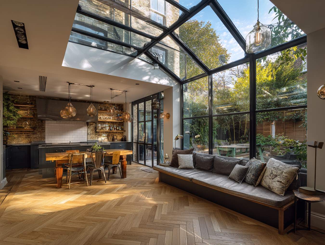 kitchen extension with roof light