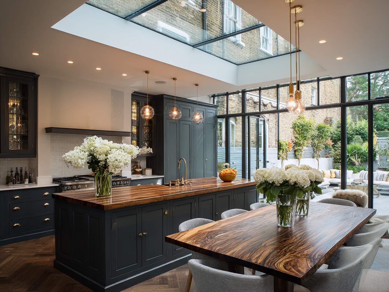 open plan dinning kitchen extension